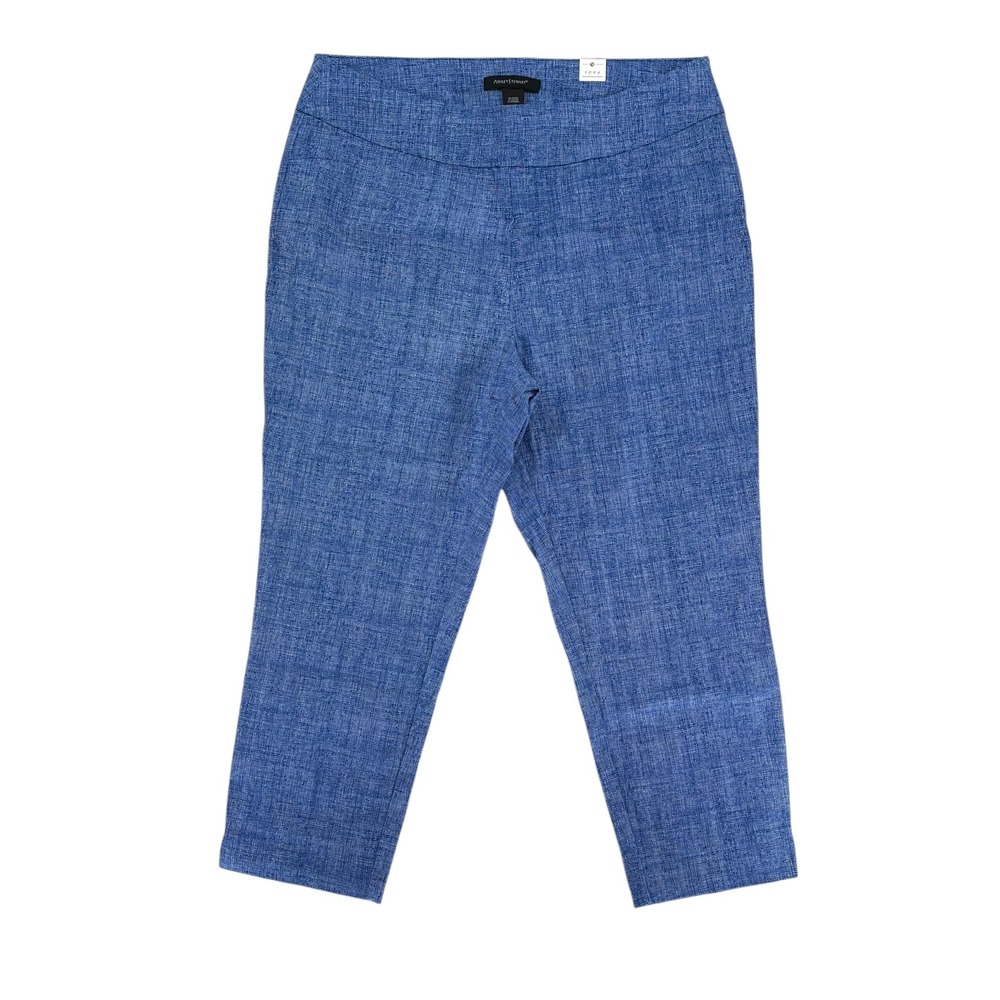 NWT Ashley Stewart Blue & White Pull On Ankle‎ Pants (Size 20)